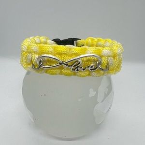 Paracord Knotted Bracelet Unisex with Charm INFINITY LOVE